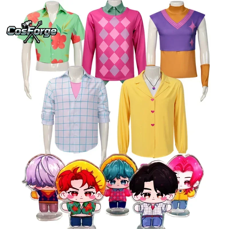 KPOP Demon Hunter disfraz Cosplay lindo soporte de exhibición acrílico ​ ​ Jinu Saja Romance Myster Uniforme para bebés y niños Fiesta de Halloween