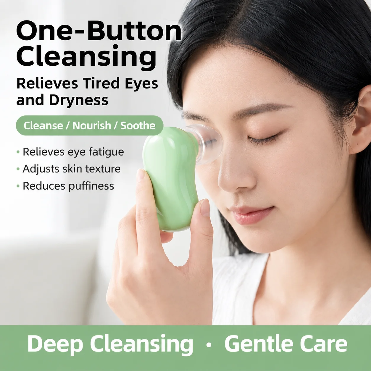 Portable Eye Wash Cup Silicone Eye Rinse Irrigation Cleaner Handheld Travel Eye Care Tool for Dry Tired Eyes