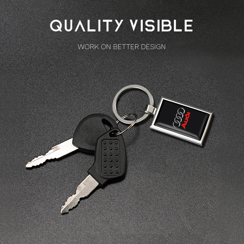 1Pcs Zinc Alloy Car Keychain Men Auto Emblem Keyring Pendant For Audi A7 A3 A4 A6 A5 Q5 A1 Q7 Q3 Q4 TT SQ5 RSQ3 RSQ8 S3 S4 RS5