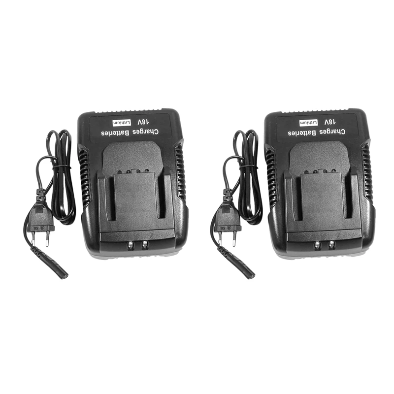 2X 18V Battery Charger R86092 Replacement For Ridgid 18V Batteries R840087, R840083, R840085, R840086 And More EU Plug