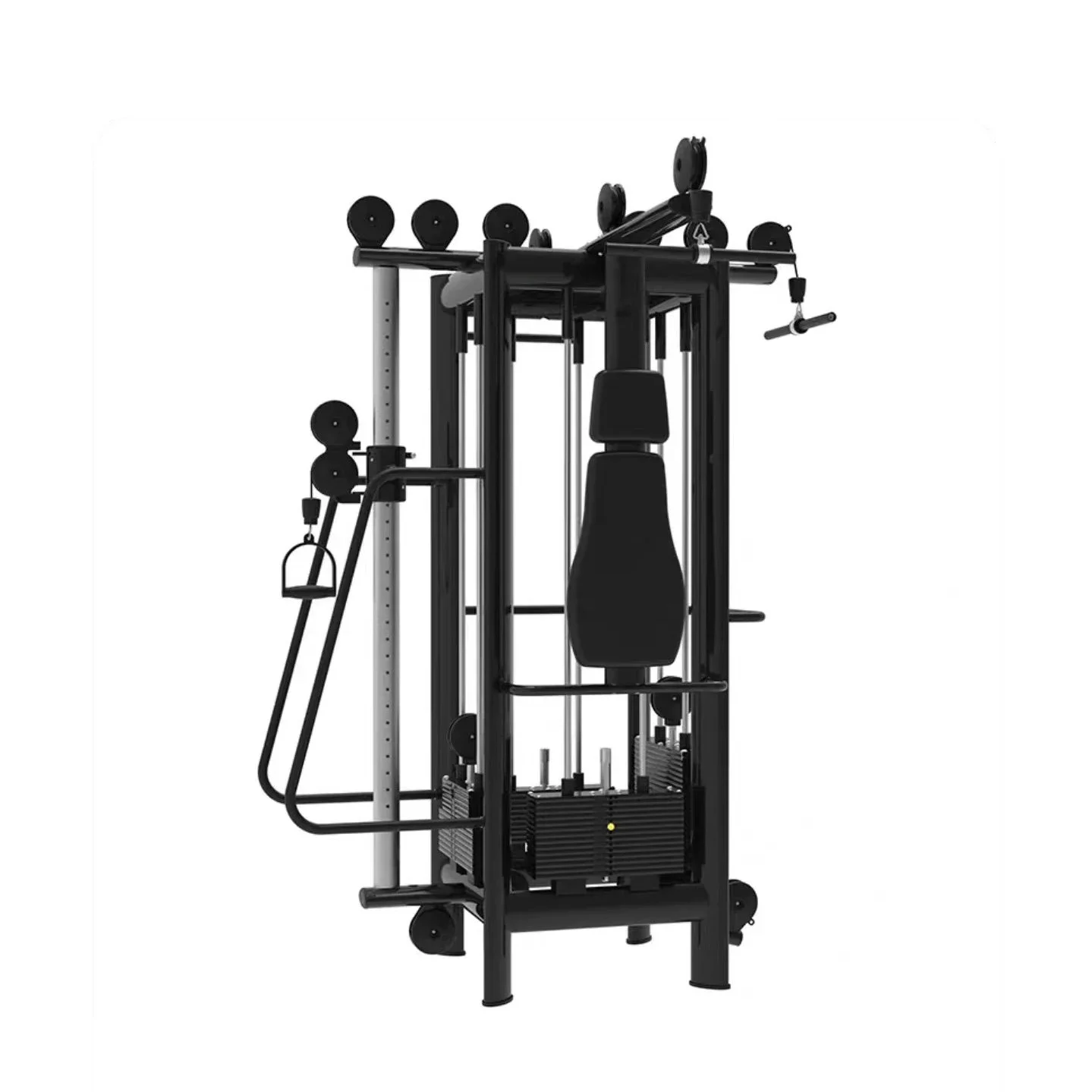 Commercial Gym Strength Fitness Equipment 4 Multi Stations Multi Functional Trainer Cable Crossover