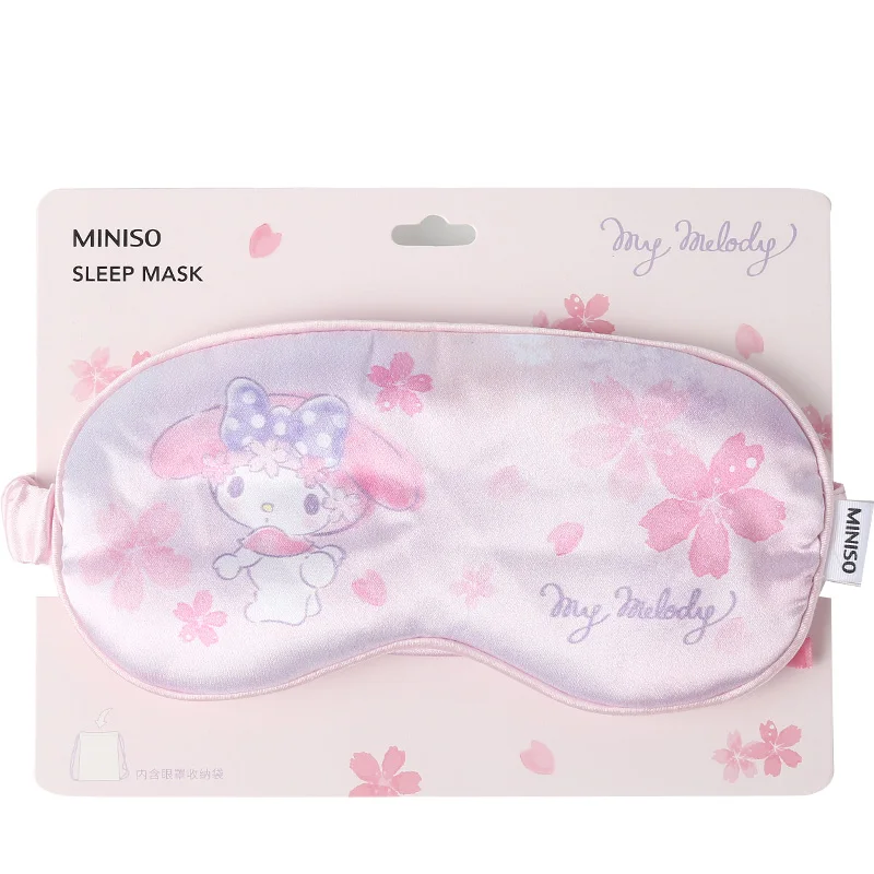 MINISO Sanrio Yuji dog Melody regular eye mask Moe simulation silk blackout soft breathable