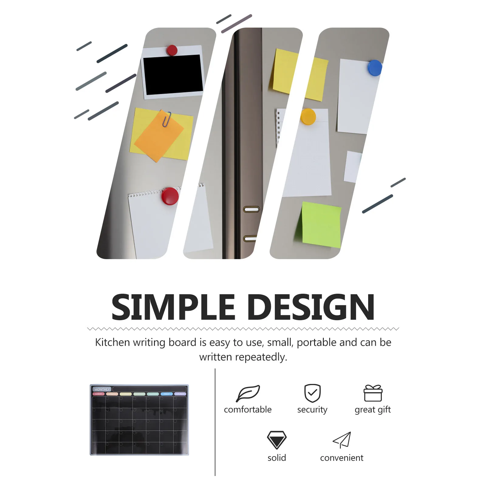 

1pc Magnetic Monthly Planner Whiteboard Small Dry Erase Calendar Board For Fridge Reusable Erasable Writing Surface Home