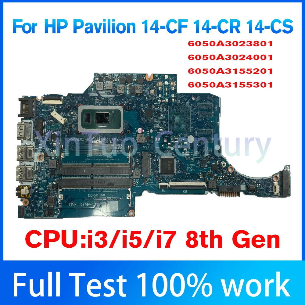 Placa base para portátil HP Pavilion 14-CF 14-CR 14-CS, 6050A3023801, 6050A3024001, 6050A3155201, 6050A3155301, DDR4 100% Test O