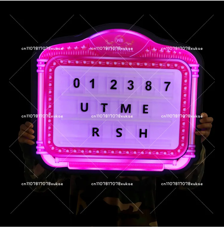 Luminous Acrylic Hand Card Out of Wine Atmosphere Props Movable Card Letter Light Sign