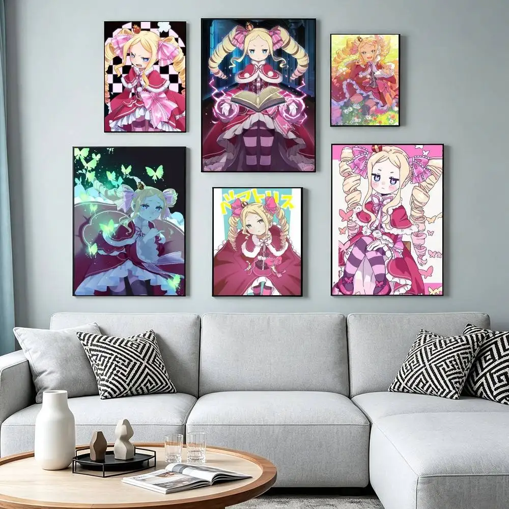 Cute Beatrice Cartoon  Poster Waterproof Wall Art Sticker For Bar Living Room Vintage Decor High Quality Print Gift