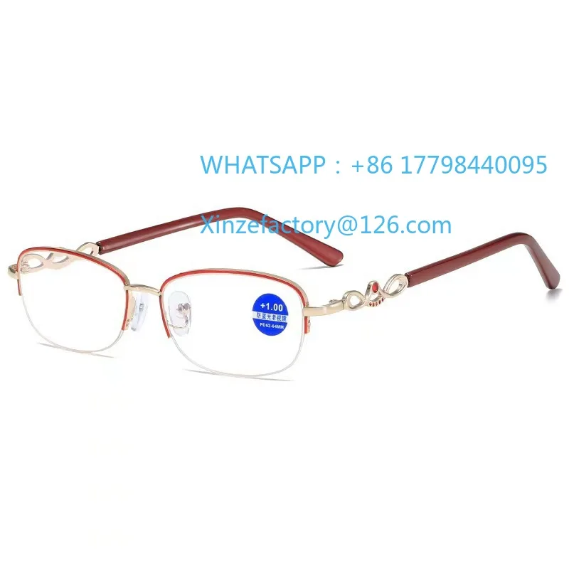 Женские очки для чтения, очки высокой четкости, литературные ретро металлические очки для пожилых людей