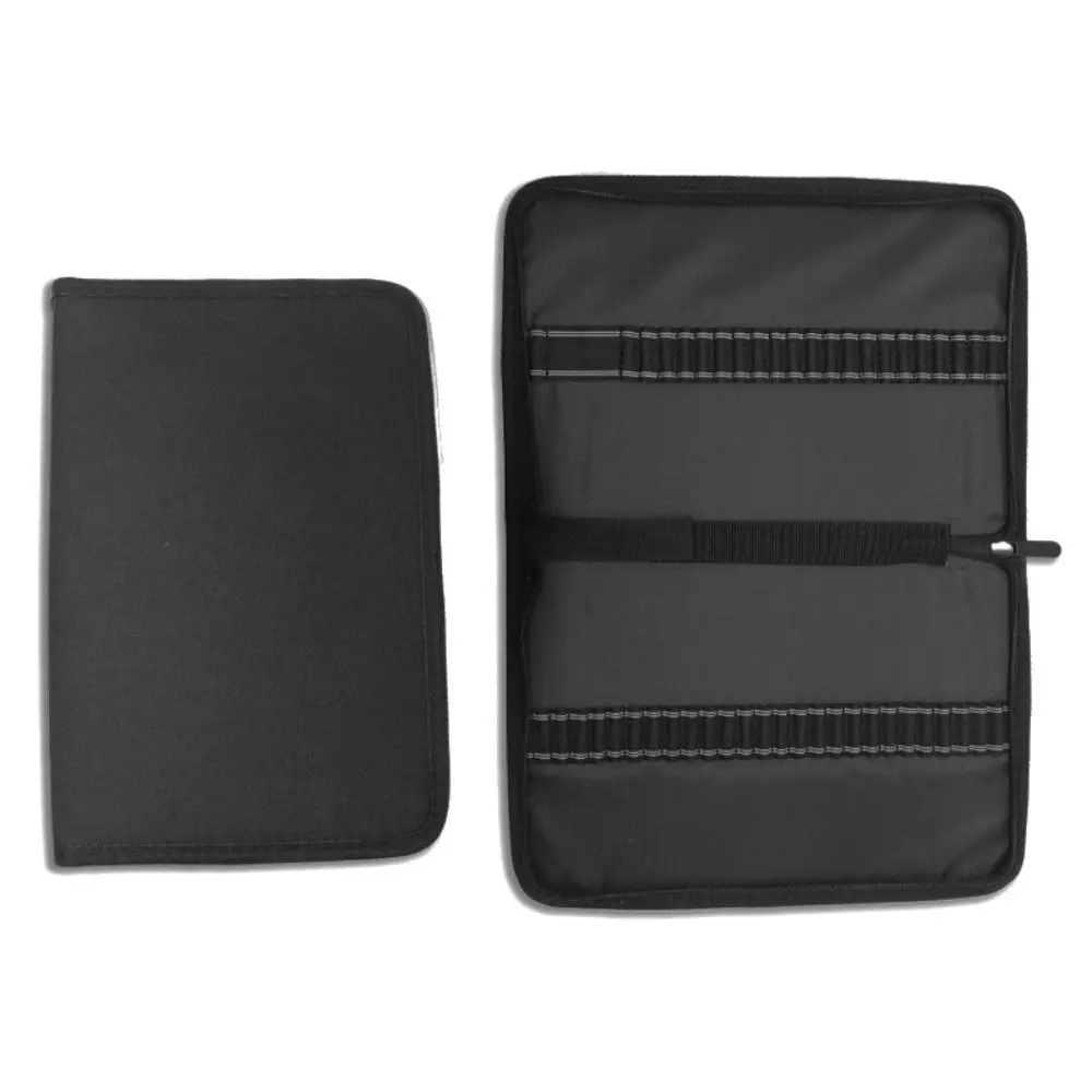 36/48/72 Holes Pen Curtain Folding Black Oxford Painting Pencil Organizer Canvas Pen Insert Colored Pencil Holder Students
