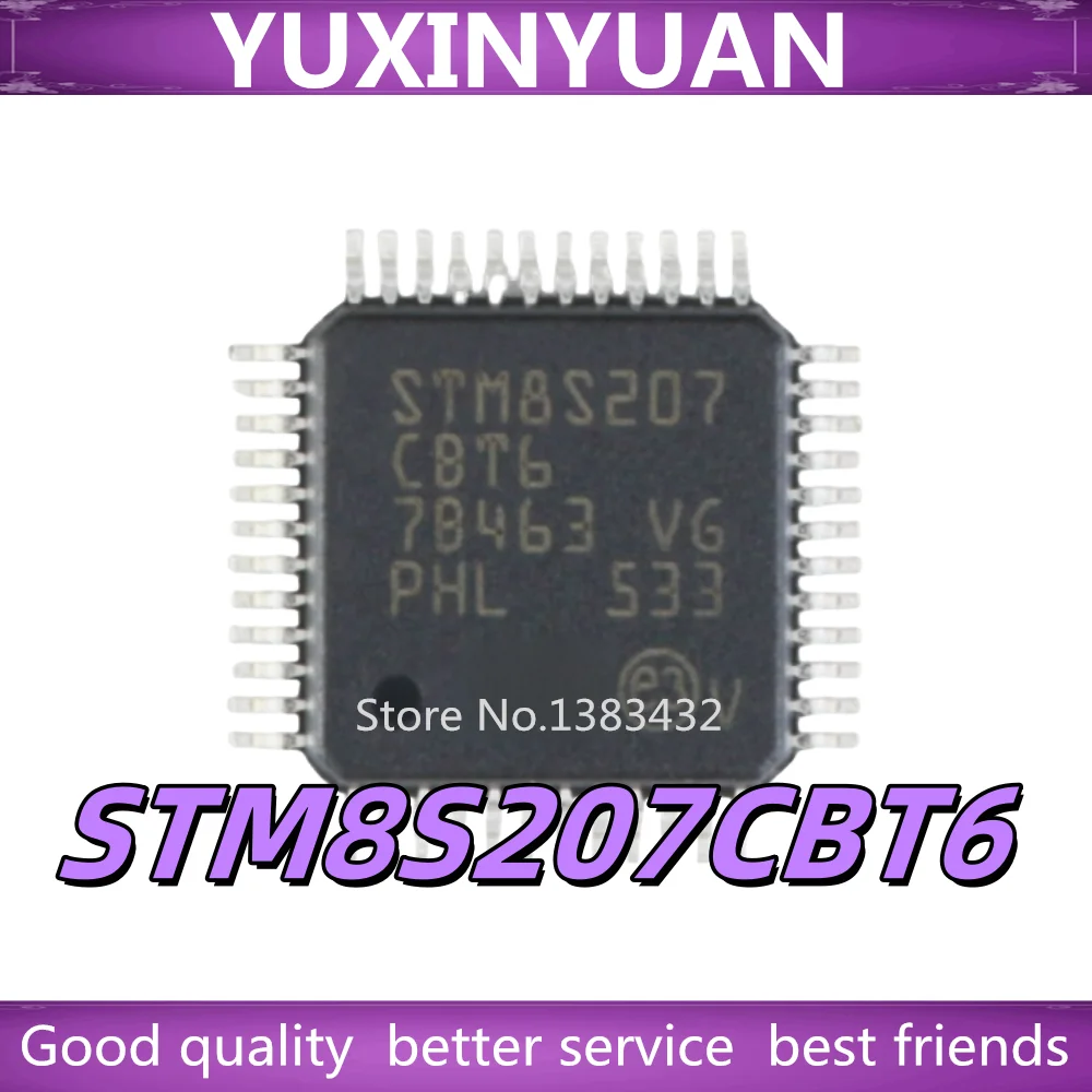 （5/PCSs）New STM8S207CBT6 STM8S207C8T6 STM8S207RBT6 STM8S207R8T6 QFP In Stock