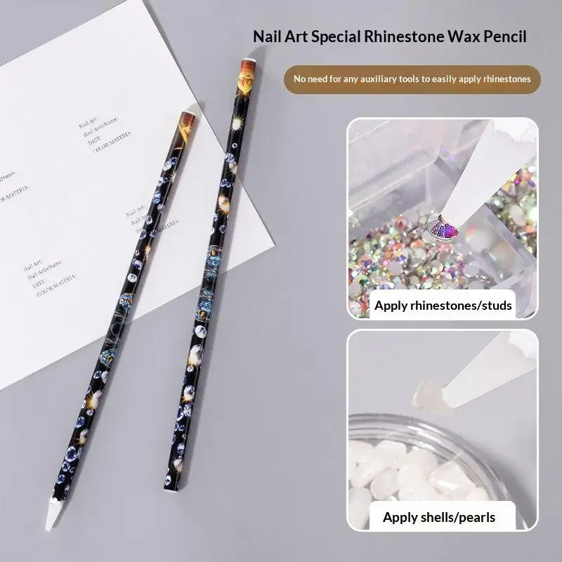 New Nail Art Dotting Crayon Rhinestone Picker Contactless Pick Up Tool For Crystal Wax Pencil For Stones Nails Accessories