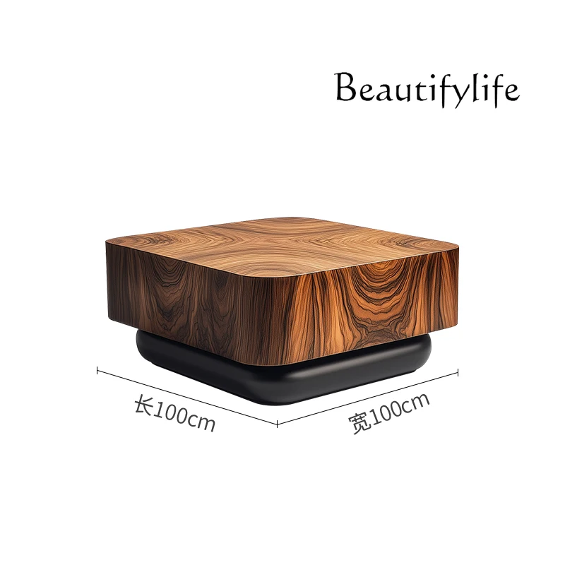 

Italian minimalist solid wood coffee table high-end sense home living room art creative square coffee table