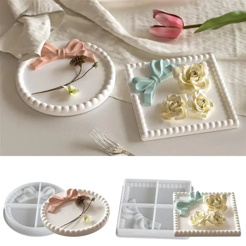 DIY Blase Tablett Untersetzer Silikon Form Gips Epoxy Beton Zement Form Handwerk Geschenk Schmuck Ablage Wohnkultur ﻿