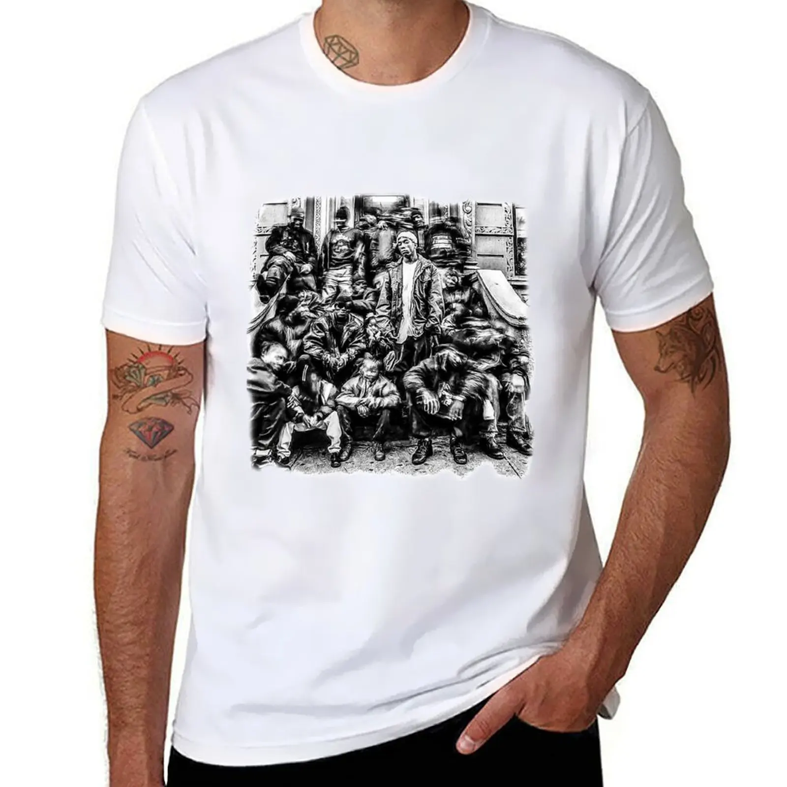 

big L print T-Shirt men t shirt cotton 100% t shirts for man graphic vintage T-Shirt