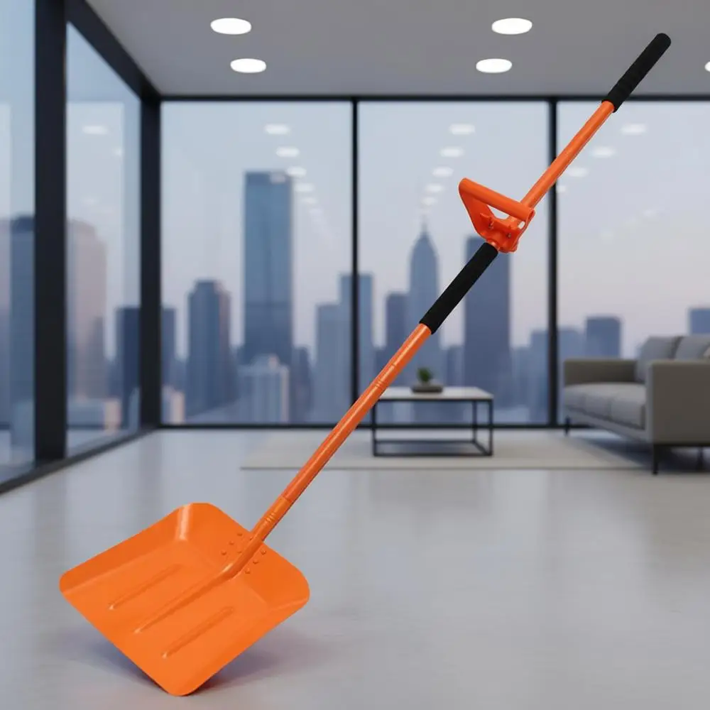 

69-дюймовая регулируемая лопата для уборки снега с металлической ручкой для подъездных путей и использования на улице, с эргономичным дизайном