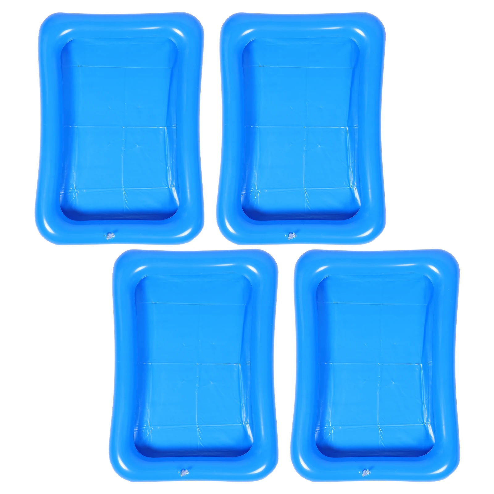 

4 Pcs Inflatable Fishing Toys Mini Pool Ocean Kids Outdoor Sand Tray PVC Party Toy Large Capacity Swim Pool Floating