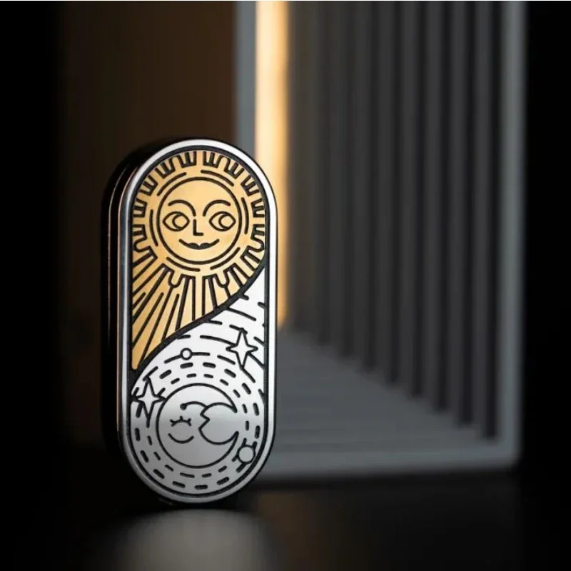 Stock LGEDC inciso sole e luna push slider metallo figet slider giocattoli magnetici giocattoli antistress