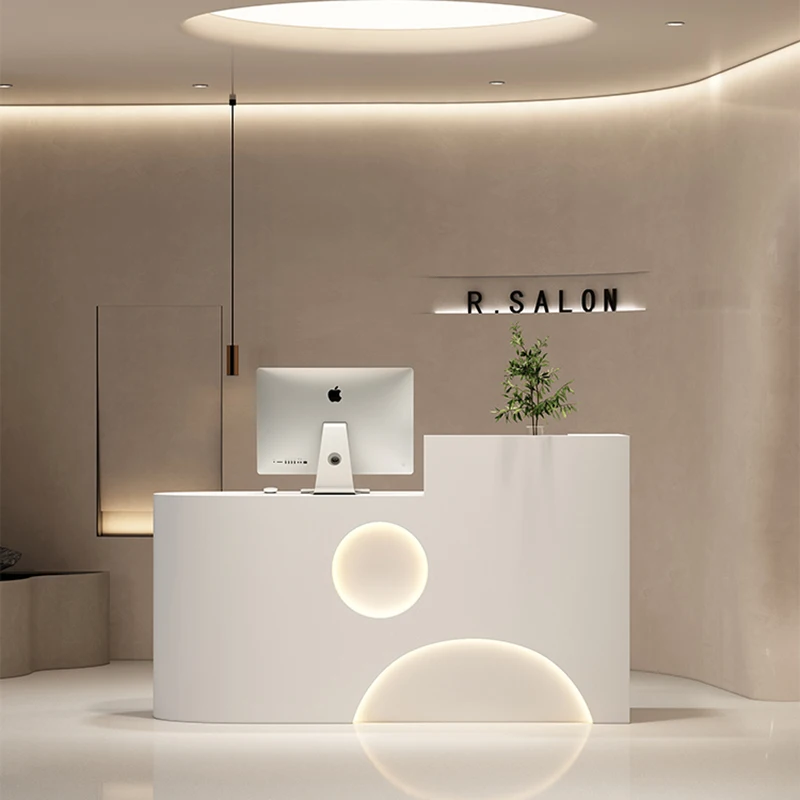 Hair Office Reception Desk Modern Register Retail Executive Reception Desk Luxury Comptoir De Caisse Boutique Bar Furniture