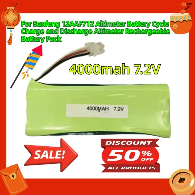 For Sanfeng 4000mah 7.2V 12AAF712 Altimeter Battery Cycle Charge and Discharge Altimeter Rechargeable Battery Pack