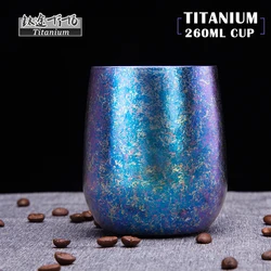 Titan 260ml tazza di titanio doppia parete portatile ultraleggero tazza tazza tazze di caffè per campeggio esterno escursionismo zaino in spalla