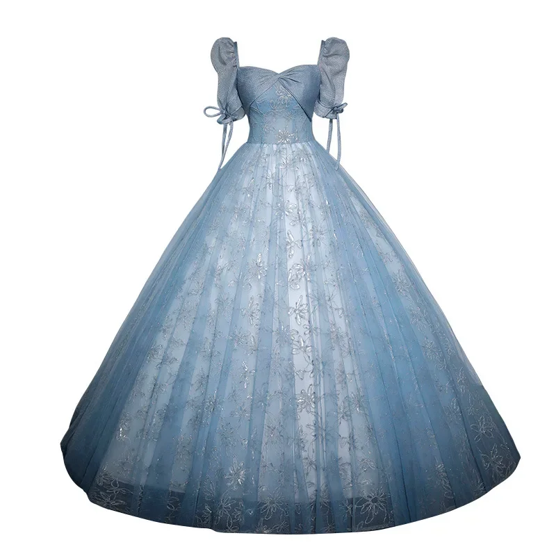 Evening Dress New Summer Stage Piano Performance Solo Student Vocal Art Exam Annual Meeting Host Dress Mesh Banquet 2025