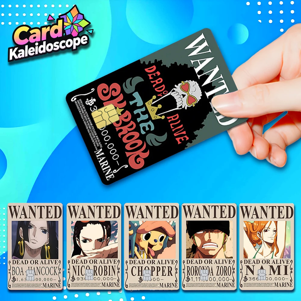 

Luffy Wanted Notice Credit Card Skin StickerAnime ONE PIECE Matte Stickers for VISA JCB Mastercard and Other IC Card Decoration