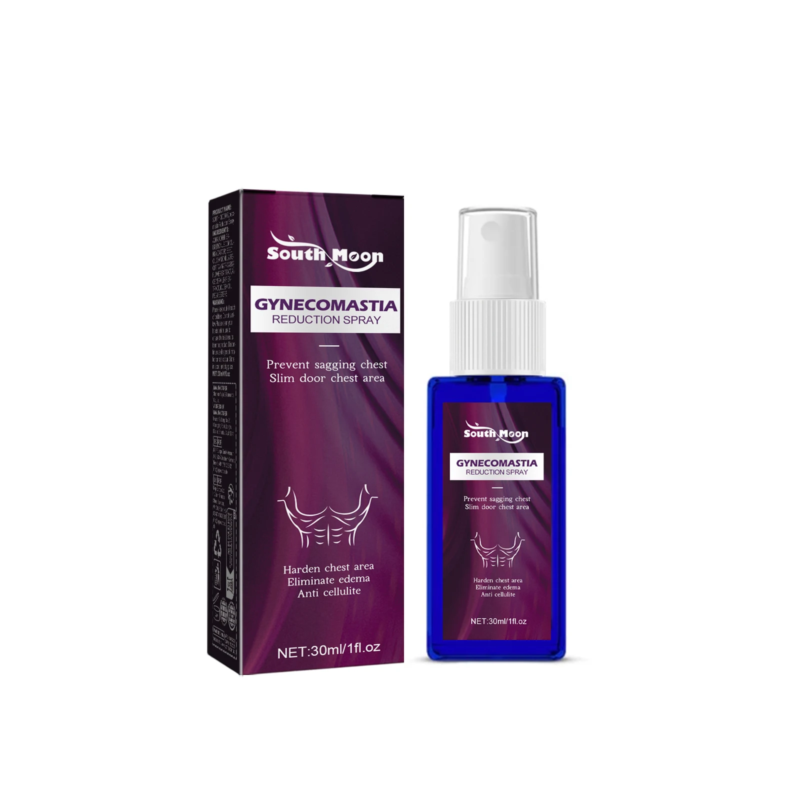 Man Breast Tightening Spray Reduction Cellulite Removal Belly Muscle Fitness Abs Sculpting Chest Muscle Massage Spray