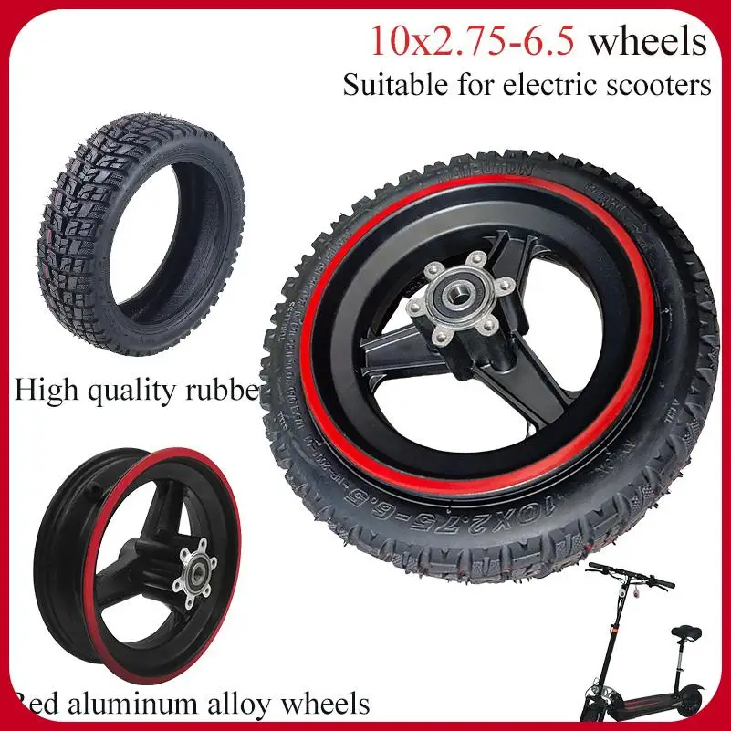 

KUGOO KIRIN KuKirin G2 Electric Scooter 10×2.75-6.5 Front Wheel Hub with Tire Assembly Replace Parts