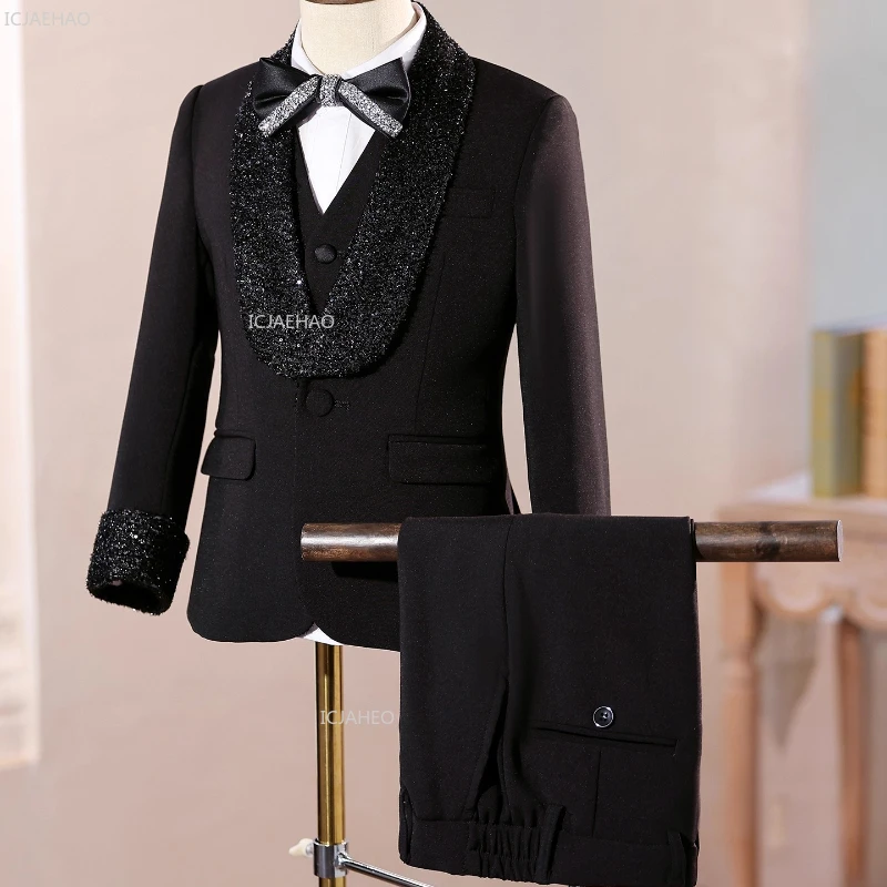 2026 Fashion Kids Boys Suit Set Blazer Outfit Children PerformanceEvening Celebration Formal Wear Clothes Gown Birthday Party