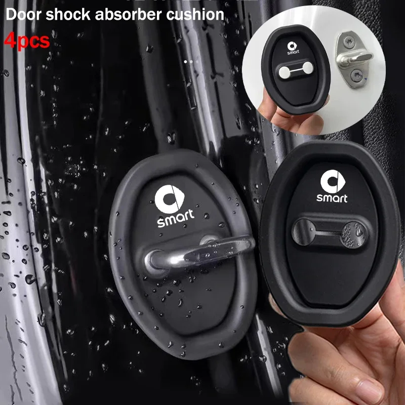 4 pcs Extendable Silicone Car Door Lock Covers Waterproof Rust-proof Protection For Smart Fortwo 451 450 453 EQ Forfour Coupe