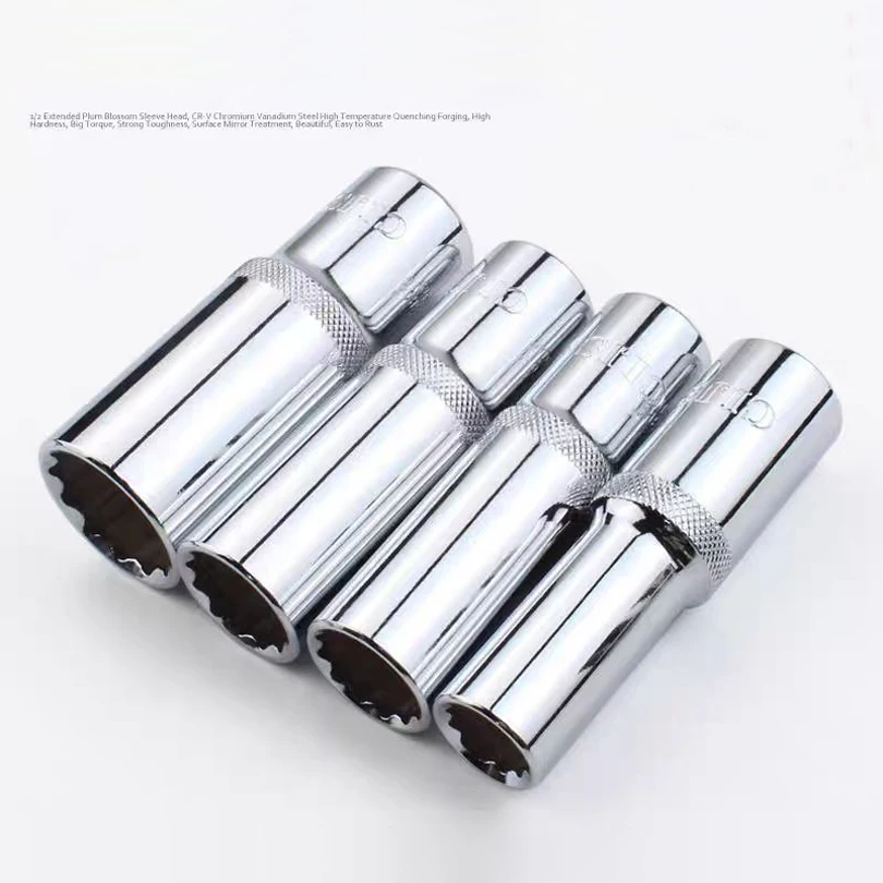 1Pc 14 16 17 18 21mm Plug Socket Wrench Car Disassembly Repair Sleeve Wrench 1/2 inch 12 Points Teeth Socket Wrench Tool