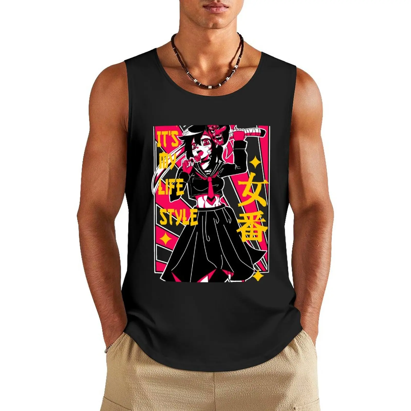 sukeban Tank Top best selling products gym clothing men summer new in tops & t-shirt