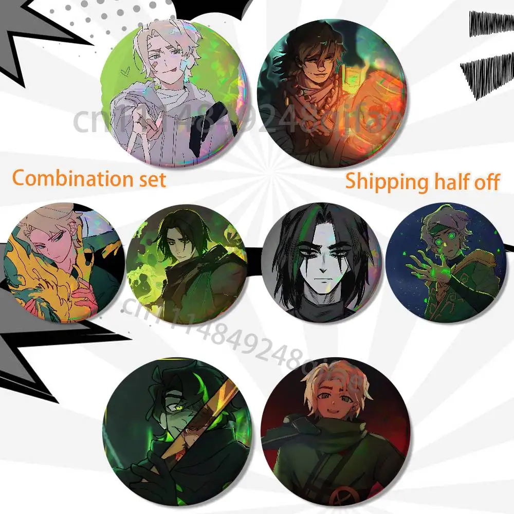 green Lloyd Fated opposition Morro 2 piece set Pins Creativity Printed Pictures Text Metal Lapel Badges Brooches Jewelry Gift