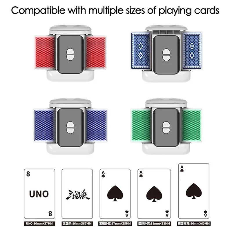 Automatic Card Shuffler Rechargeable Playing Cards Shuffling Machine Low Noise Poker Device for Board Games Type-C 1200mAh view 5