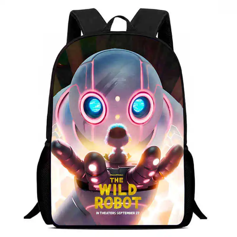 Mochila The Wild Robot Anime, mochila para estudiantes, mochila para niños