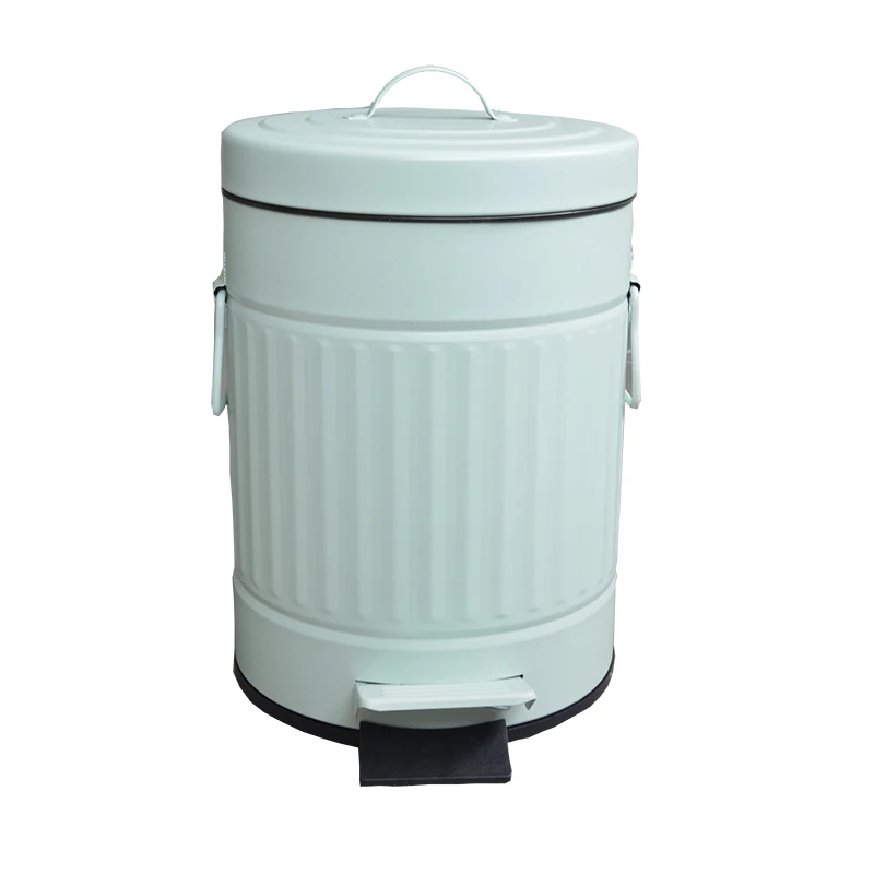 Household Iron Covered Dustbin Simple and Exquisite Large Capacity Household Paper Basket