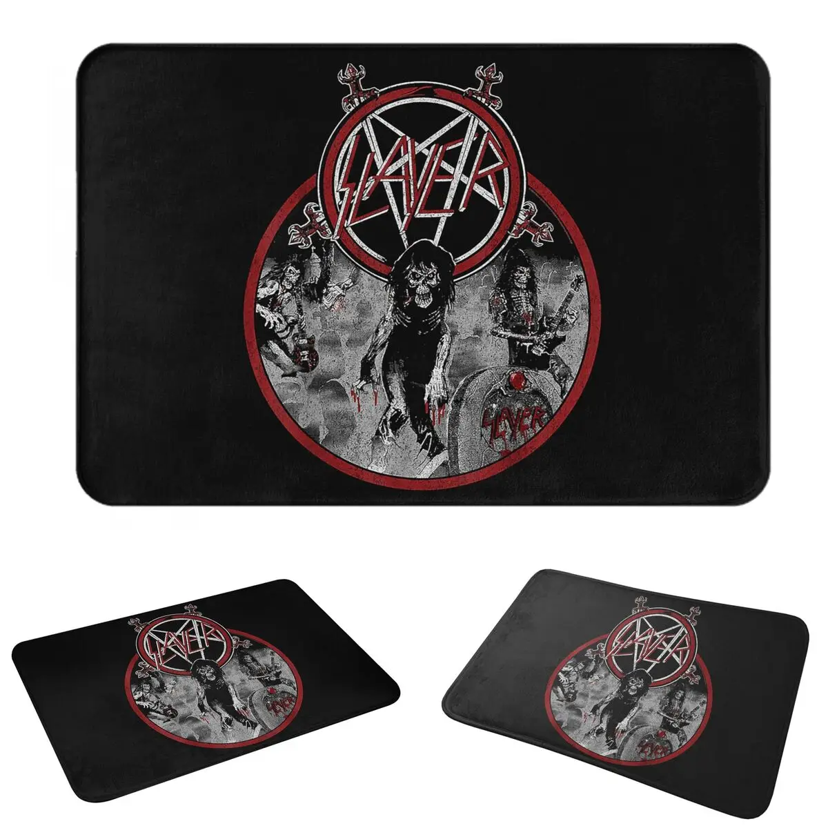 Heavy Metal Rock Slayer Live Undead Anti-slip Doormat Floor Mat Dust-proo Carpet Rug for Kitchen Entrance Home Balcony Footpad