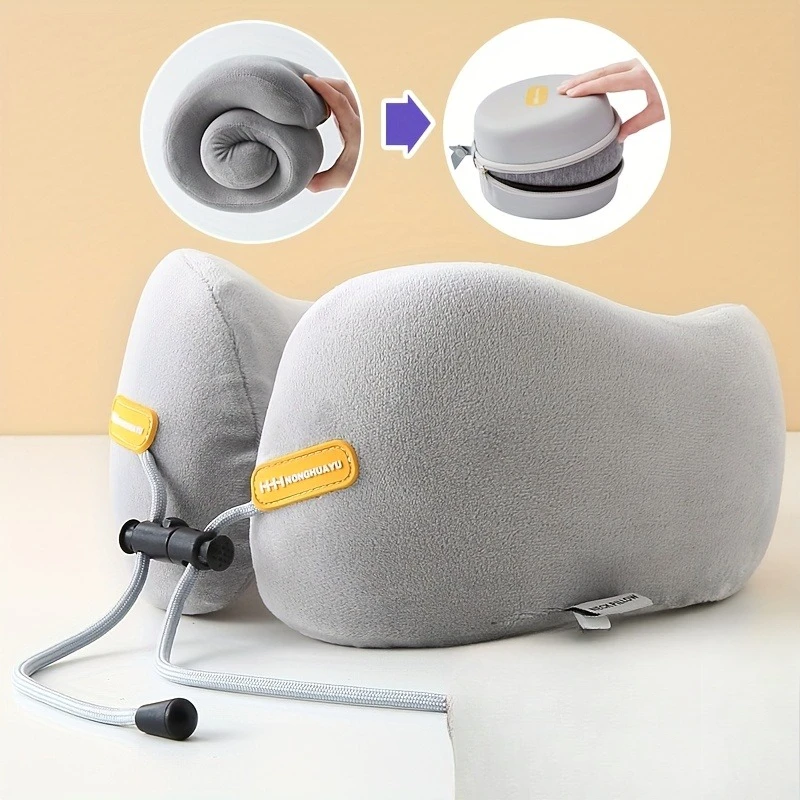 1pcs Memory Foam U-Shaped Cervical Pillow Ergonomic Neck Support Pillow for Travel Office Nap Contour Headrest