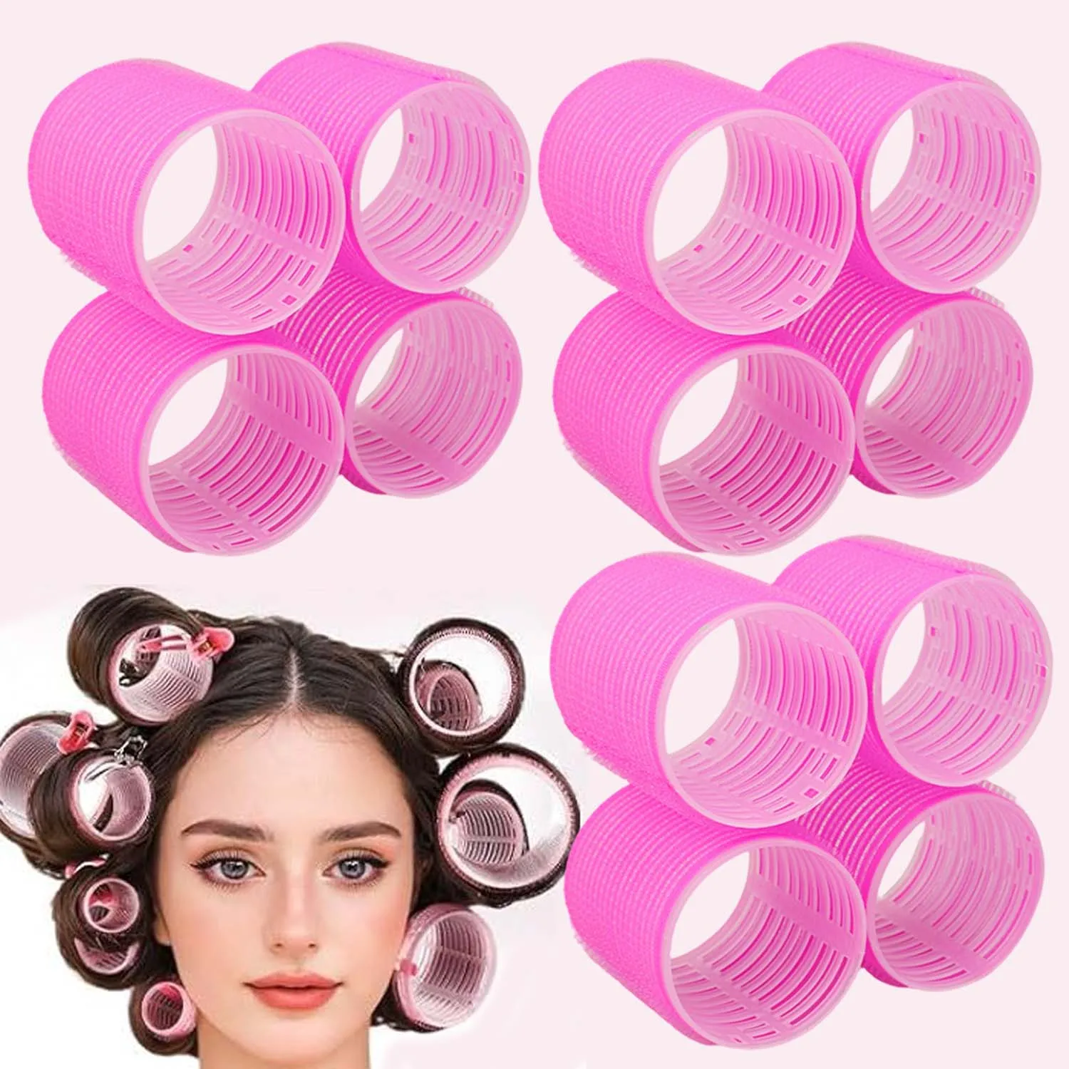 30-teiliges, hitzefreies Haar-Styling-Set, selbsthaltende Rollen, 18-teilige Lockenwickler und 12-teilige Clips, einfach zu verwendende Haarpflege-Schönheitswerkzeuge zum Selbermachen – Detail 8