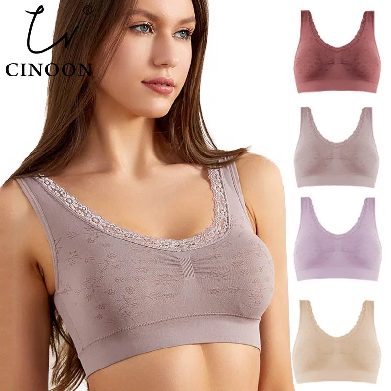 Cinoon sutiã sem costas invisível bralette sutiãs de renda impressão roupa interior push up sutiã feminino lingerie sem costura sexy espartilho bh