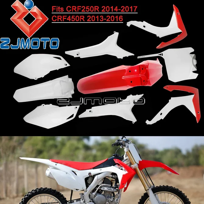 

Motorcycle Bodywork Plastic Covers Fairing Kit For Honda CRF250R CRF450R CRF250 CRF450 Motocross Full Body Plastic Fairing Set