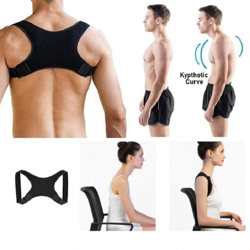 Posture Corrector Women Men Adjustable Upper Back Brace Breathable Back Straightener Providing Pain Relief Lumbar Neck Shoulder