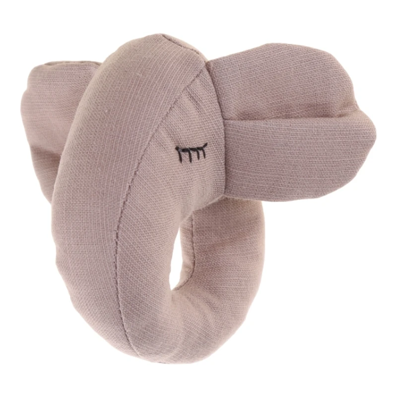 Baby Rattle Mobiles Elephant Animal Hand Rattle Soft Toddler Plush Toy N84E