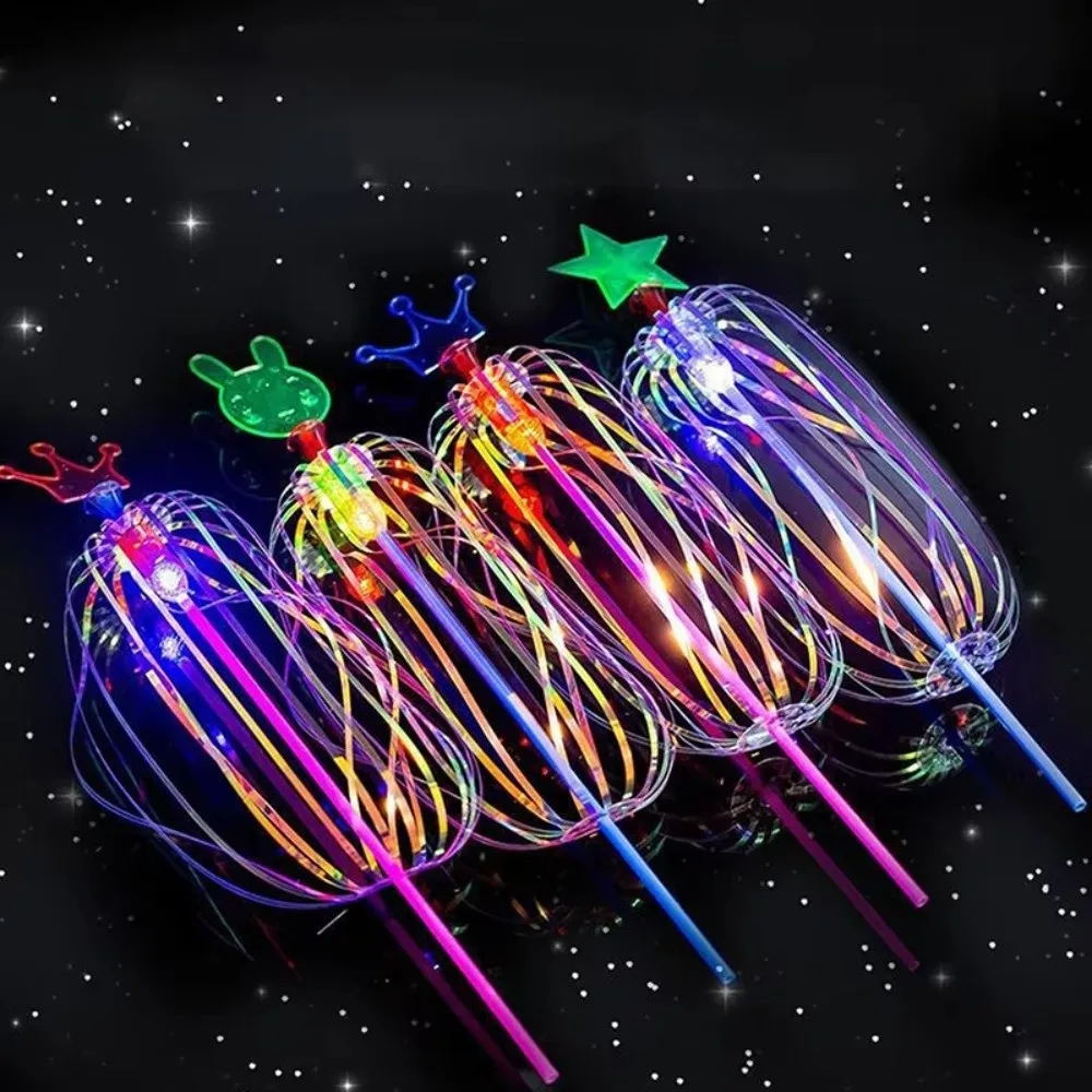 

New Rainbow Color Magic Wand Shining Light Colorful Luminous Magic Stick Bubble LED Bubble Wand Playtime Fun