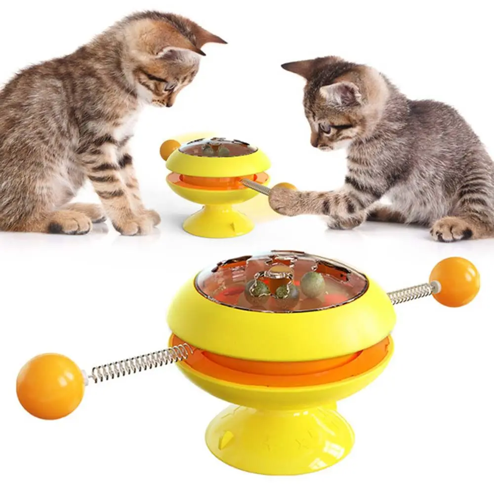 

Indoor Interesting Mint ball Interactive Kitten Windmill Pet supplies Chewing Toy Turntable Toy Interactive Rotary Cat Toy