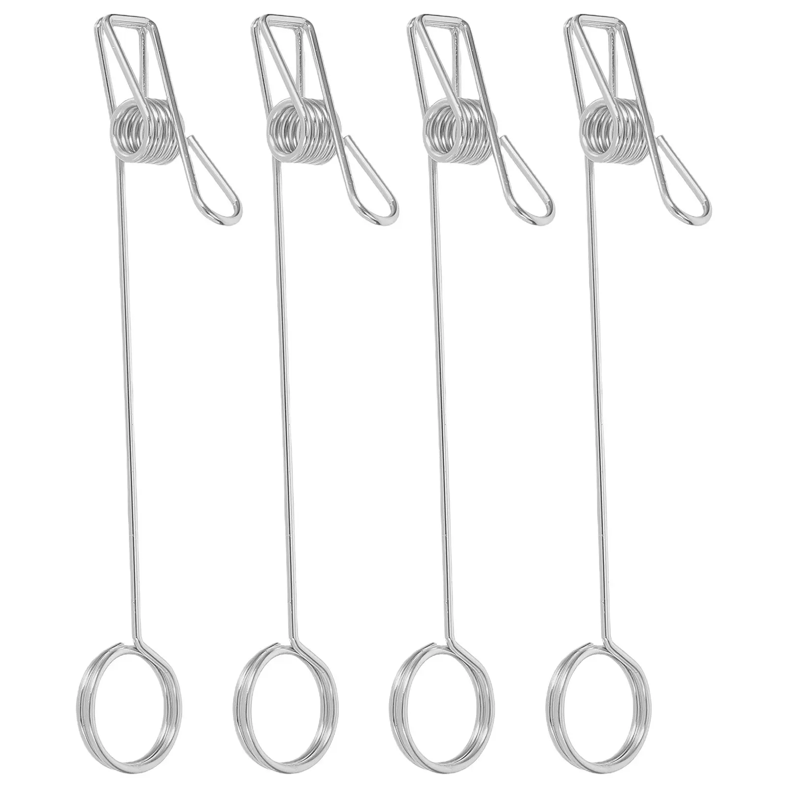 4Pcs Metal Double Headed Memo Clip Card Holder Photo Note Flower Card Clamp Secure Strong Grip Desktop Office Home School