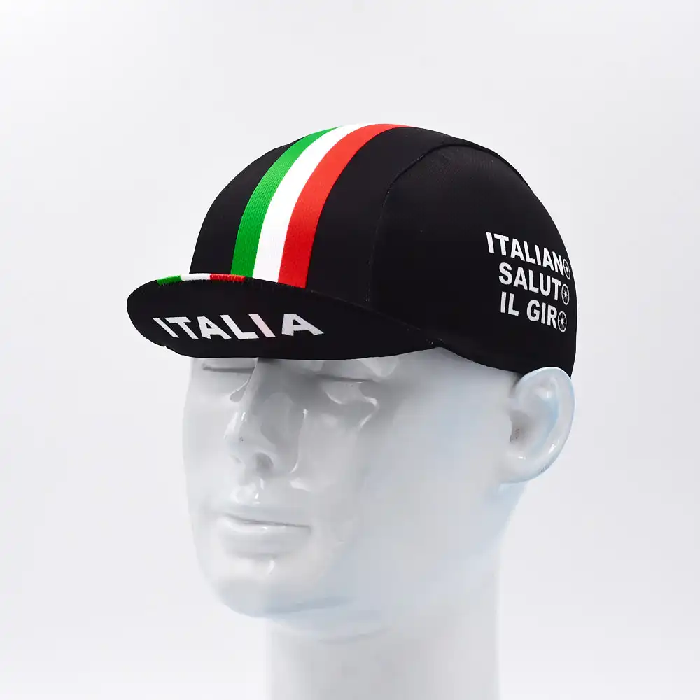Classic Italia Black Red Men\'s Cycling Caps Quick Dry MTB Road Bicycle Hats