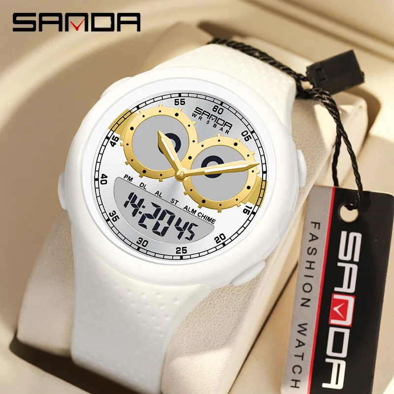 

SANDA New G style Men Watch Sports Waterproof Stopwatch Chronograph Dual Display Quartz Wrist watch LED Digital Electronic Clock