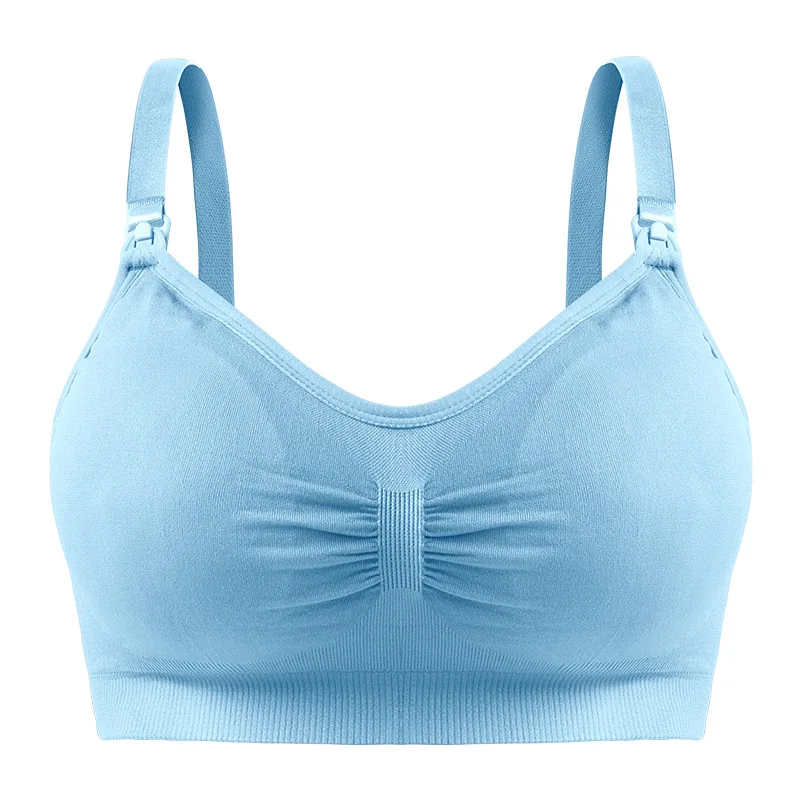 

Solid Color Pregnant Women Bra Seamless Widening Side Supporting Bra Gift for Girlfriend Wife Women