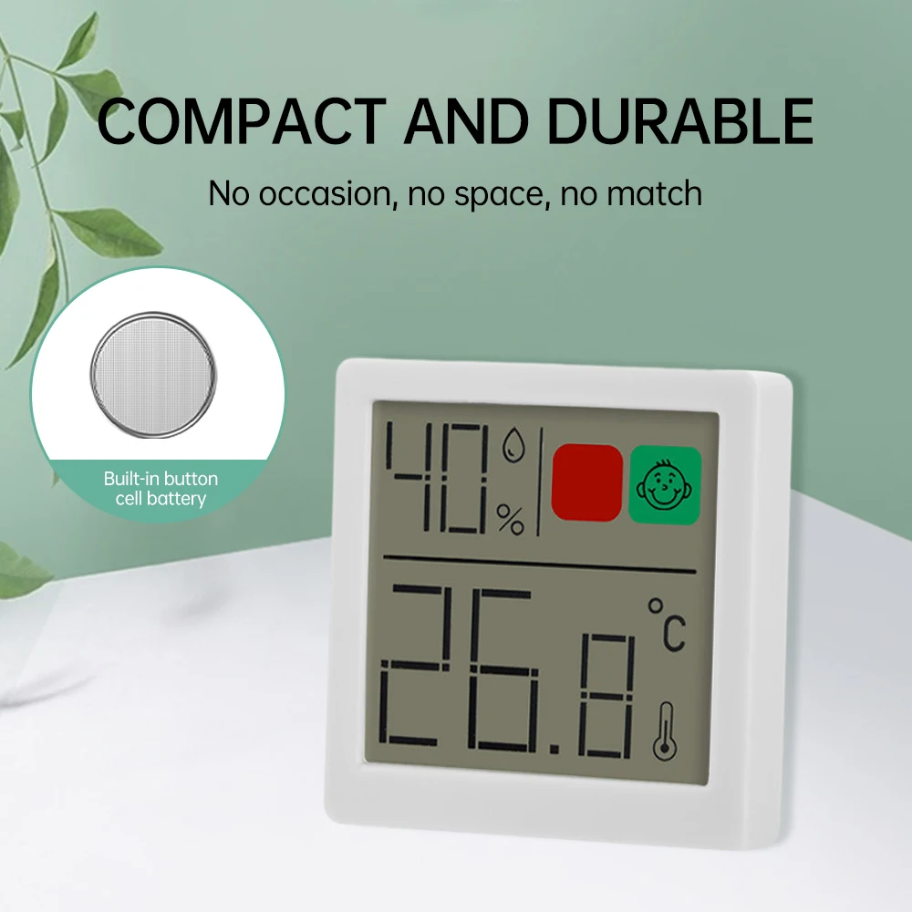 LCD Digital Electronic Temperature And Humidity Meter -50~70 ℃ 10~99% RH Indoor Outdoor Temperature Humidity Measuring Device