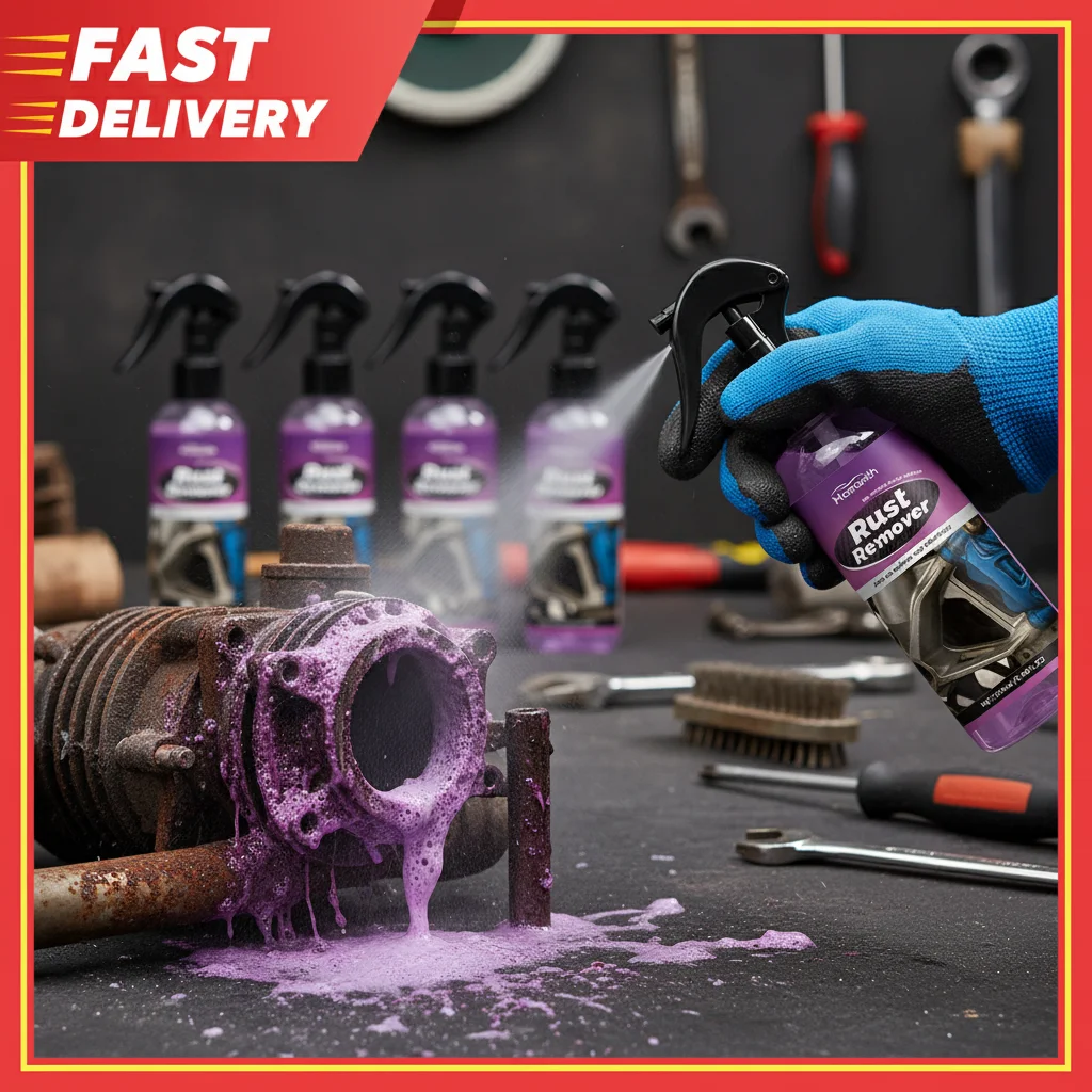

1/3/5pcs Car Rust Remover Auto Exhaust Pipe Rust Derusting Spray Quickly Car Wheel Hub Care Clean Metal Iron Prowder Stain Remov